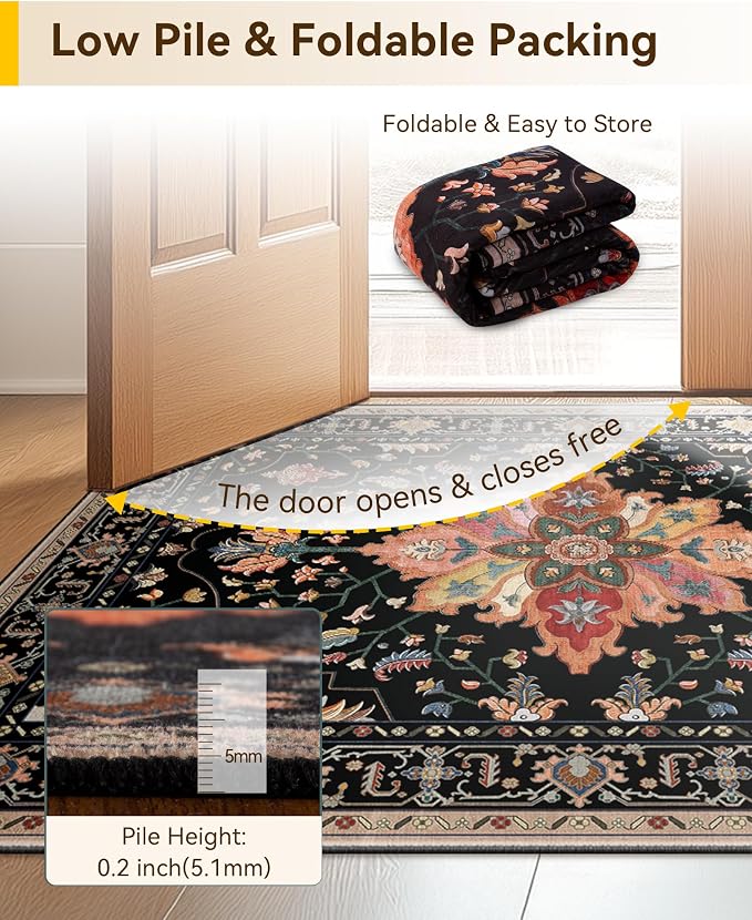 RELEANY Washable Area Rug, Runner 2'x6', Water Repellent, Pet Friendly - Image 7