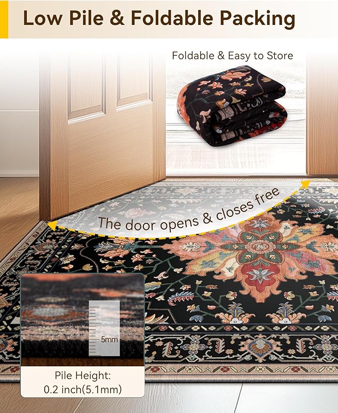 RELEANY Washable Area Rug, Runner 3'x8', Water Repellent, Pet Friendly - Image 6