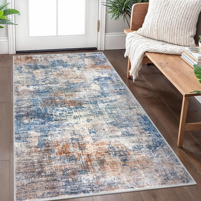 Abstract Area Rug 3x5 Ft Washable Rugs by iOhouze