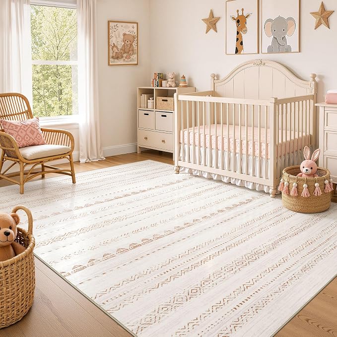 Nakagishi Area Rug Living Room Rugs: 6x10 Large Soft Machine Washable Boho - Image 7