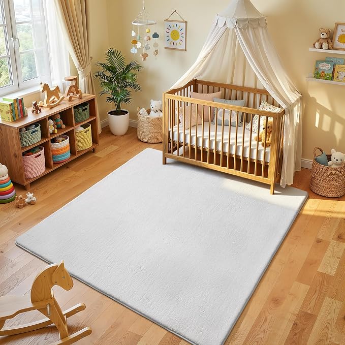 4x4 Square Area Rugs for Bedroom Living Room, Modern Non Slip Minimalist Carpet - Image 2