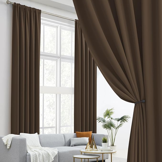 Blackout Curtains/Drapes 84 Inches Long, 2 Panels, 52x84 | Light Blocking - Image 2