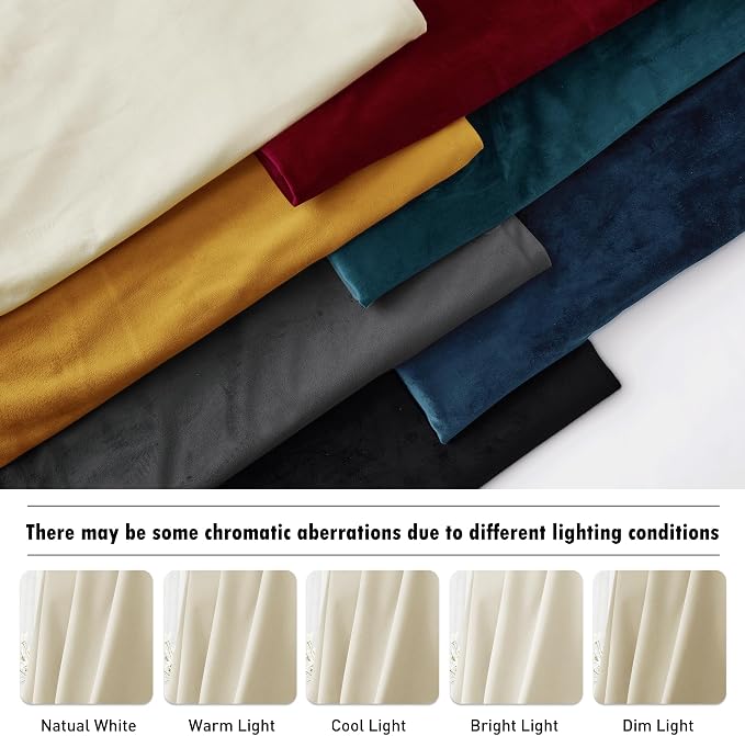 RYB Home Velvet Blackout Curtains - Image 7