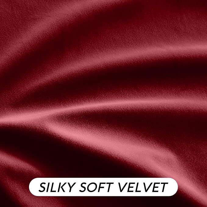 RYB HOME Red Velvet Blackout Curtains 96 inches - Image 7
