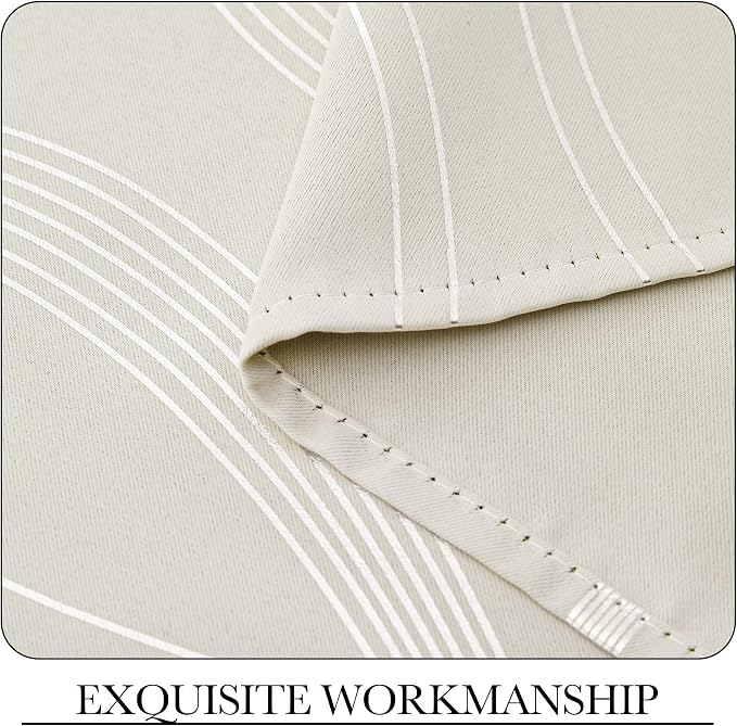 NICETOWN Beige Kitchen Curtains Small Blackout Panels 34 by 54 Inch, Window - Image 7