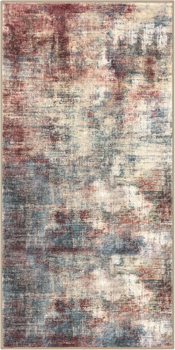 Abstract Runner Rug 2x4 Ft Entryway Rugs Washable Door Mat Indoor Entrance - Image 10