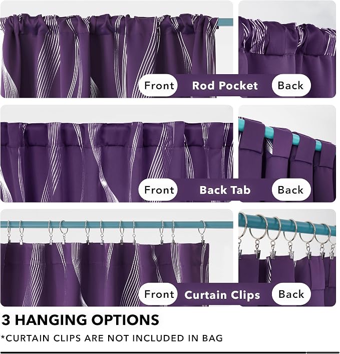 Deconovo Blackout Back Tab Curtains - Image 5