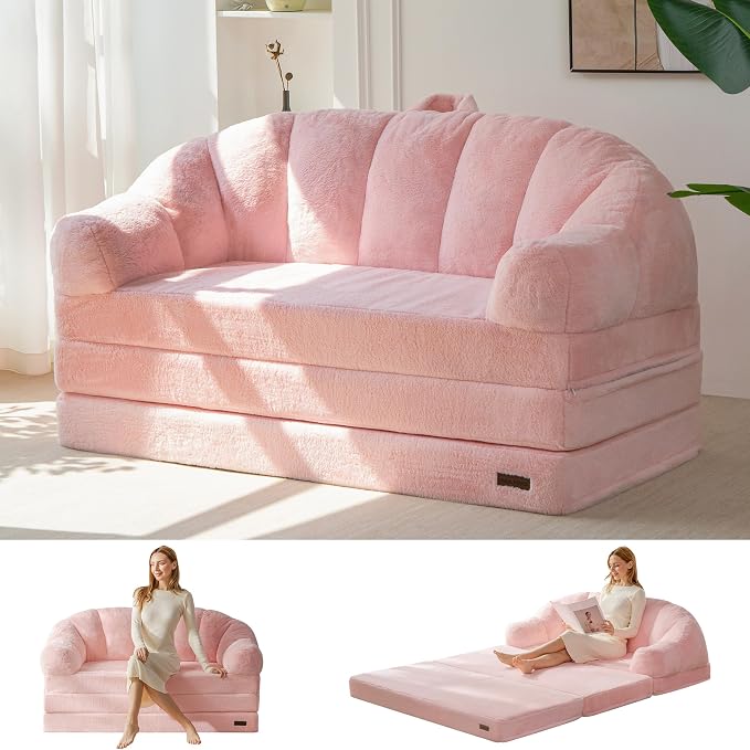 MAXYOYO Folding Sofa Bed, 2 in 1 Convertible Sofa to Lounger | Comfy Loveseat by MAXYOYO