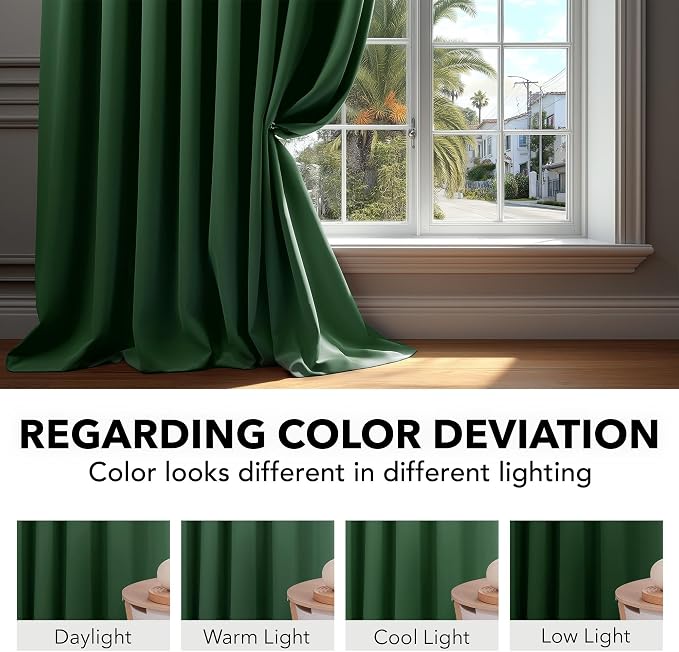 Deconovo Blackout Curtains for Bedroom, Living Room Curtains 95 Inches Long | - Image 6