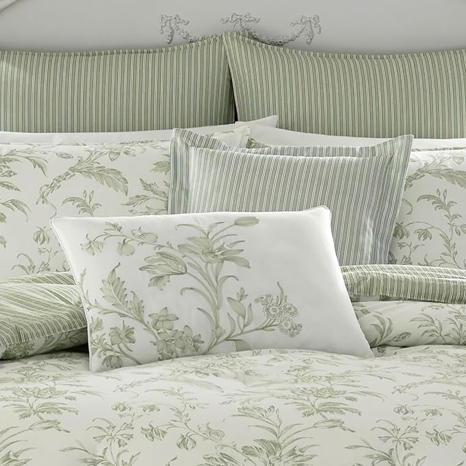 Laura Ashley - Queen Size Bonus Comforter Set, Reversible Cotton Bedding - Image 3