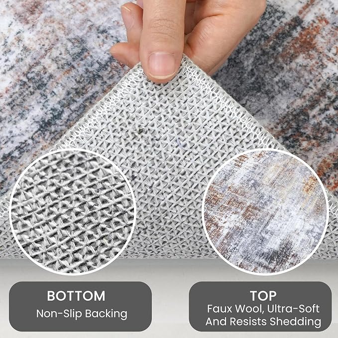 Round Area Rug 3 Ft Circle Entryway Rugs Round Washable Door Mat Indoor Entrance - Image 4