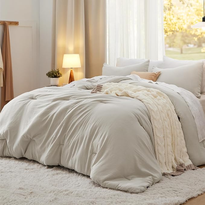 Bedsure Oversized Queen Comforter Set, 3 Pieces GentleSoft™ Bed Set, 1 by Unknown