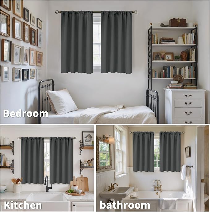 BGment Short Blackout Curtains 36 Inch Length - Image 2