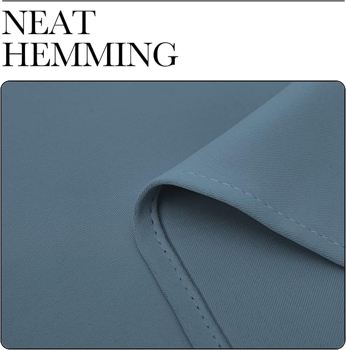 NICETOWN Smoky Blue Blackout Curtains 48 inches Length - Image 6
