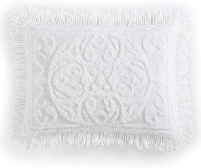 Beatrice Home Fashions Medallion Standard Cotton Chenille Sham, cozy plush 100% by BeatriceHomeFashions