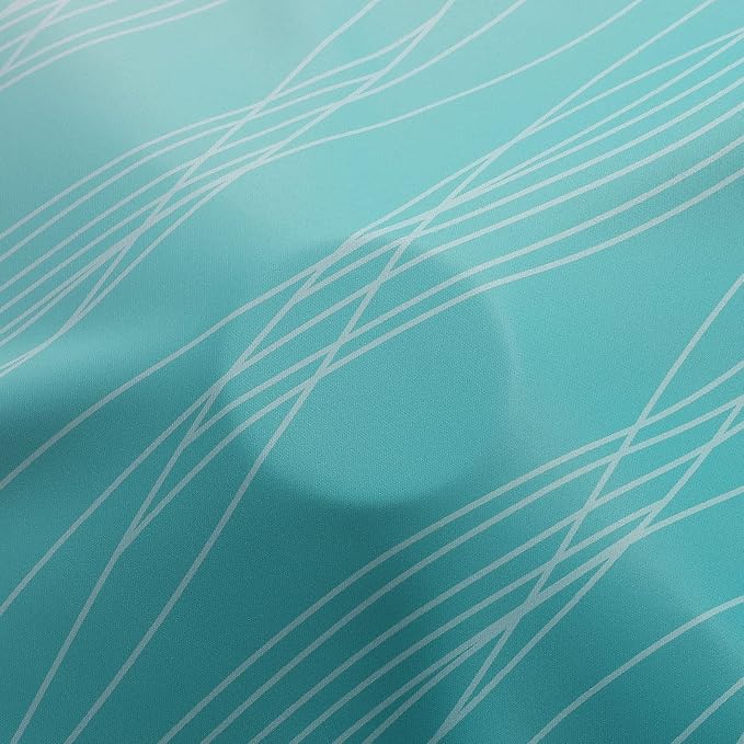 Teal and Grayish White Ombre Blackout Curtains Living Room 108 Inches Long | - Image 8