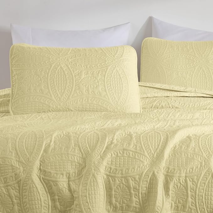 Chezmoi Collection Austin Queen Oversized Bedspread Set, 3-Piece Pinsonic - Image 3