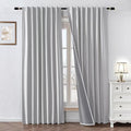 100% Blackout Curtains 108 inch Length 1 Panel Faux Long Drapes by Zyvola
