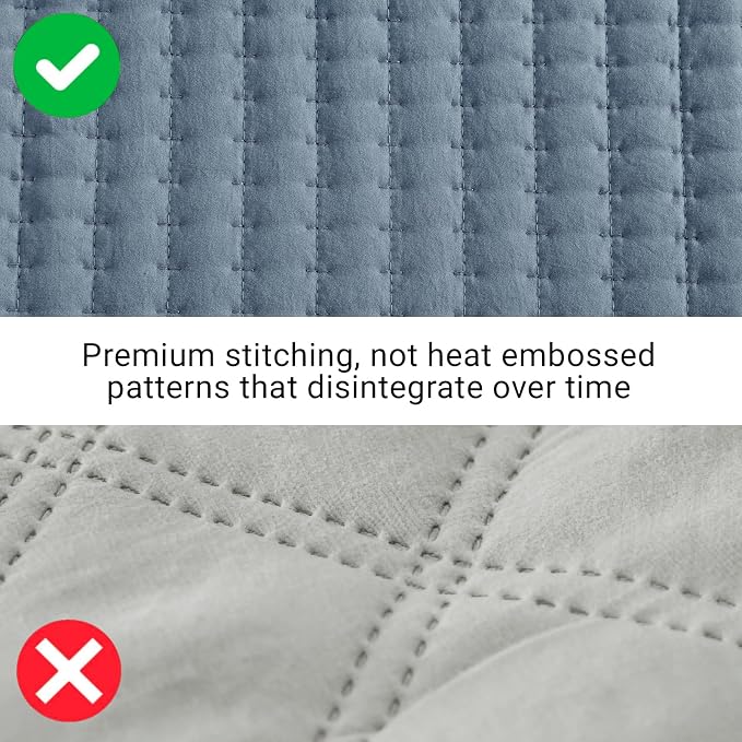 Queen Quilt-Lightweight Bedspreads Blue Queen Size Quilt Bedding Set | Soft - Image 4