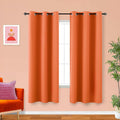 KOUFALL Orange Curtains for Boys Bedroom 2 Panels Blackout Room Darkening by KOUFALL