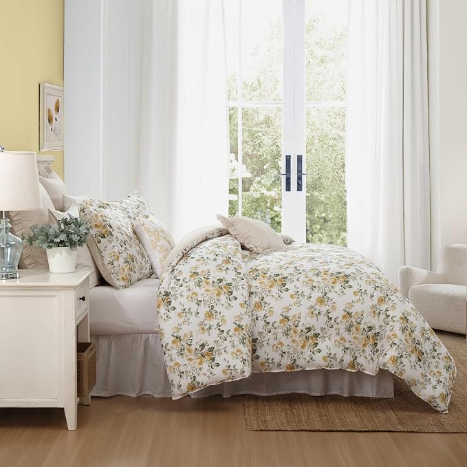 Laura Ashley - Full/Queen Comforter Set, Premium Cotton Bedding - Image 3