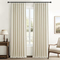 QJmydeco Warm Cream 120 Inch Curtains High Ceiling Tall Curtain by QJMYDECO