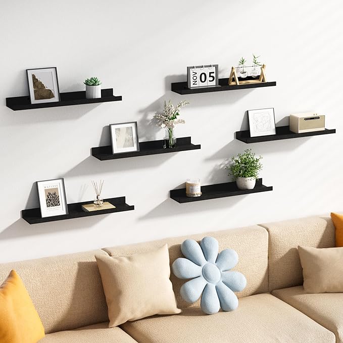upsimples Floating Shelves for Wall Decor and Storage, Nursery Room, Coffee Bar - Image 2