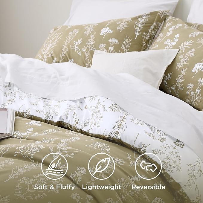 Bedsure Olive Green King Comforter Set - Image 3