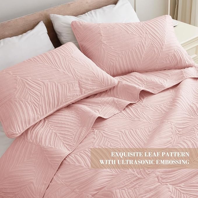 Exclusivo Mezcla 3-Piece King Quilt Bedding Set, Soft Microfiber Bedspreads | - Image 3