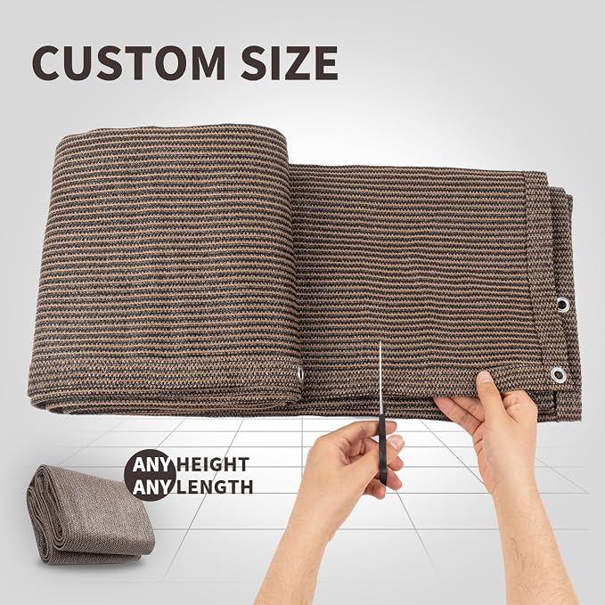 LOVE STORY Custom Size 2.6' x 33' Balcony Privacy Screen Cover, 95% UV Block - Image 2