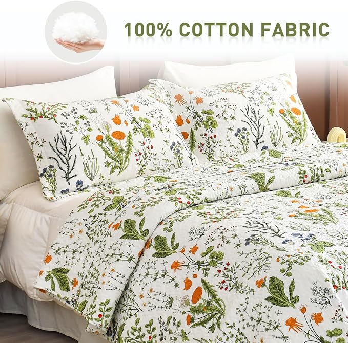 Lady Ann Oversized King Quilt Bedspreads 120x120-100% Cotton Floral California - Image 2