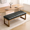 52.7" Bedroom Bench for End of Bed, Faux Leather Entryway Bench | Modern by Zihanhome