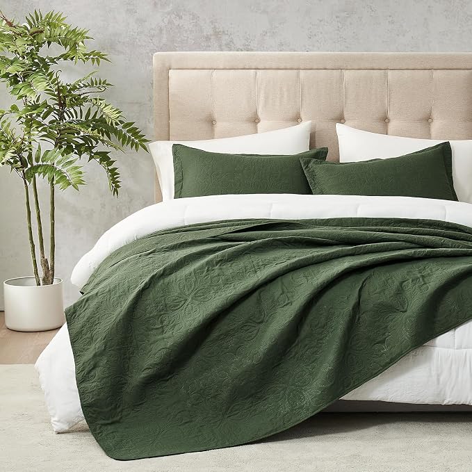 Hansleep Olive Green Quilt King Size by Hansleep