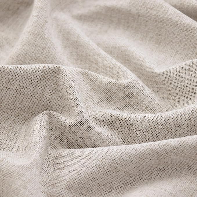 YoungsTex Short Linen Blackout Curtains 45 Inches Length, Grommet Thermal - Image 8