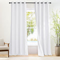 NICETOWN White 100% Blackout 90 inch Curtains by NICETOWN
