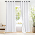 NICETOWN White Blackout Curtains W52 x L95 2 Panels, Grommet Full Blackout by NICETOWN