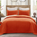 Exclusivo Mezcla Reversible Twin Quilt Bedding Set, Burnt Orange | Lightweight by ExclusivoMezcla