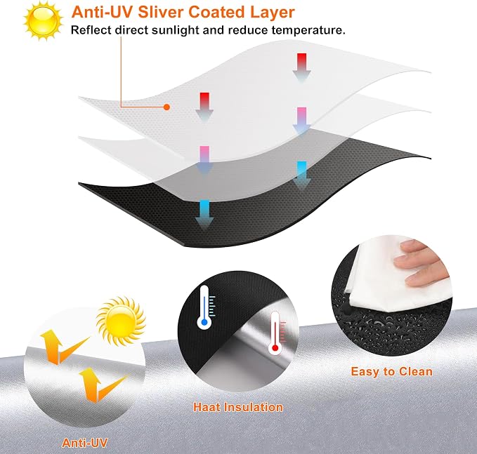 Portable Blackout Curtains for Bedroom Adhesive Thermal Window Blinds Cover | - Image 3