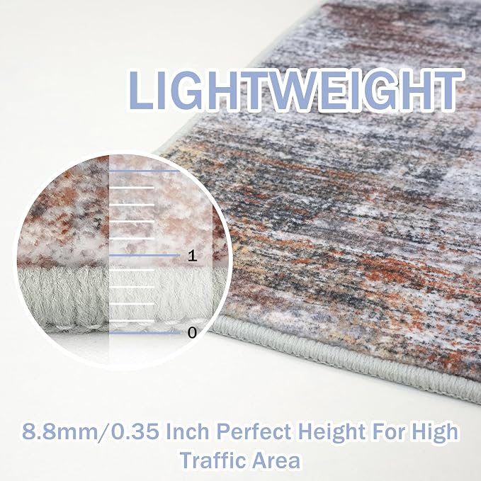 Abstract Runner Rug 3x6 Ft Washable Runners - Image 5