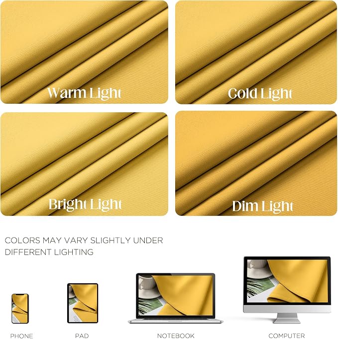 CUCRAF Blackout Curtains for Bedroom, Thermal Insulated Room Darkening Grommet - Image 4