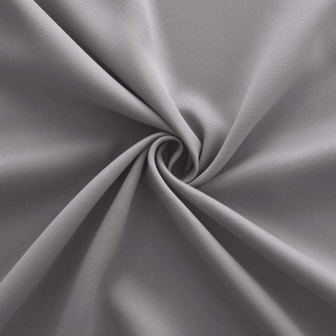 72 Inch Length Grey Curtains for Room, 2 Panels Set 6FT 6 FT Grommet Double - Image 7