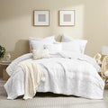 B2EVER Boho White Quilt Twin Size Bedding Sets by B2EVER