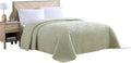 Beatrice Home Fashions Wedding Ring Full Cotton Chenille Bedspread, Sage | by BeatriceHomeFashions
