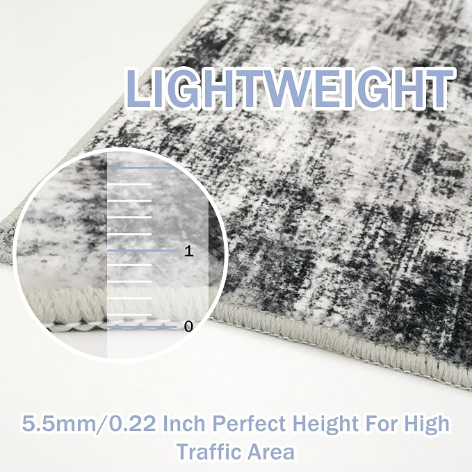 Modern Abstract Area Rugs 5x7 Ft Washable Rugs - Image 6