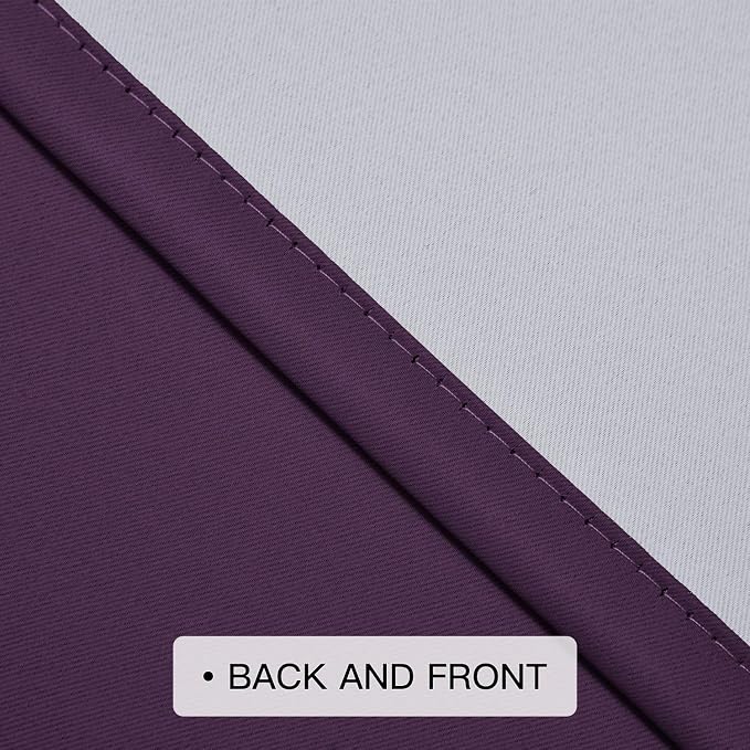COSVIYA Grommet Room Darkening Ombre Purple Curtains W52xL54 inch | Purple and - Image 5