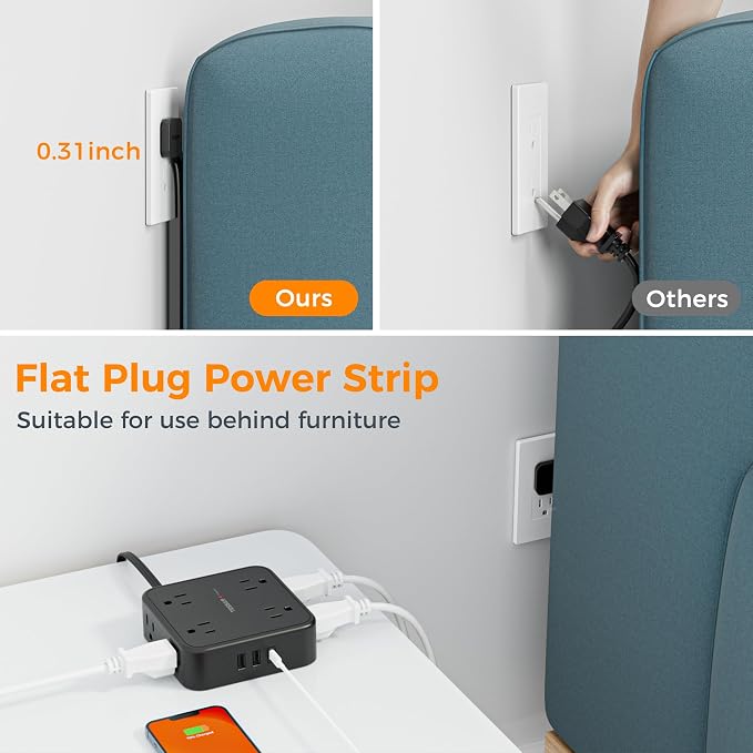 TESSAN Surge Protector Power Strip - Image 3