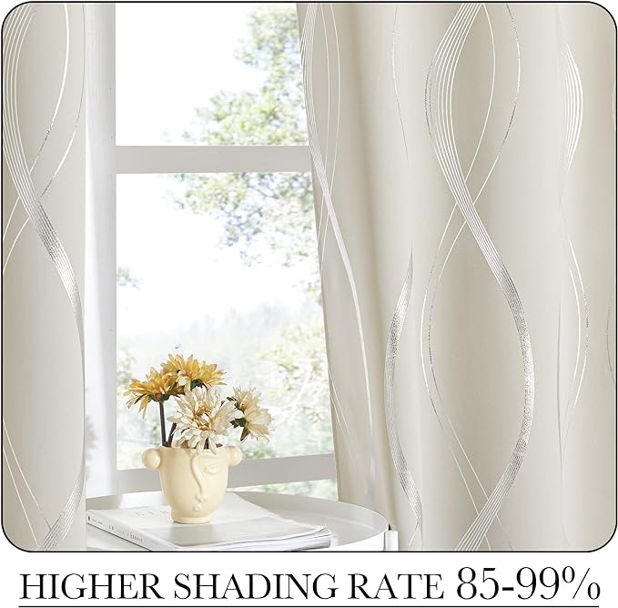 NICETOWN Bedroom Curtains Small Blackout Panels, 42 by 54 Inch, Window - Image 4