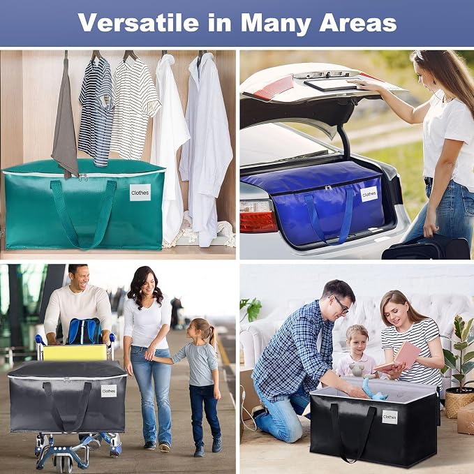 StorageRight Moving Bags, Moving Boxes, 93L 8-Pack Sotrage Bags, 4 Colors | - Image 7