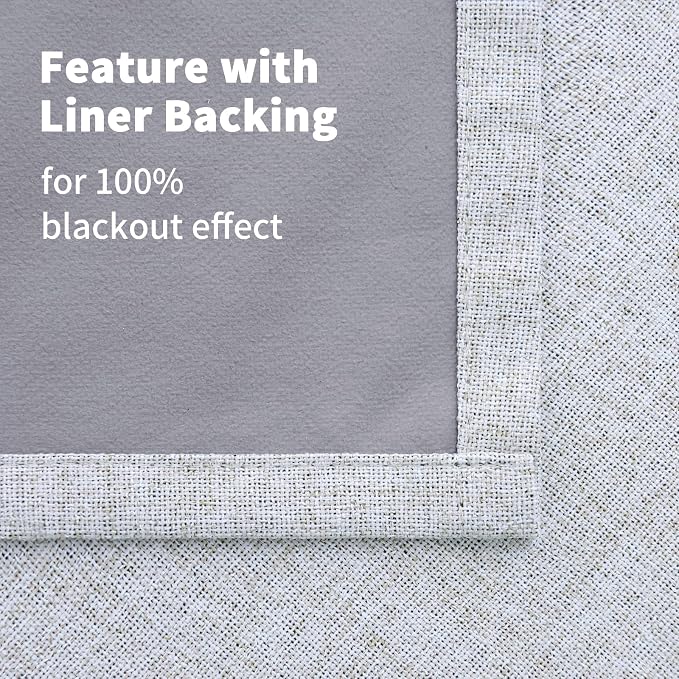 YoungsTex Linen Blackout Curtains 68 Inch Length - Image 7