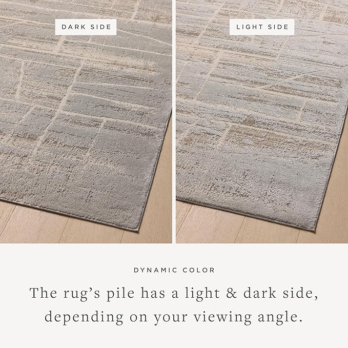 Loloi Amber Lewis Monty Collection MOT-07 Natural/Mist 2'-7" x 4', .50" Pile - Image 3